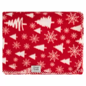 ARDESTO Плед Fleece 130×160см, 100% полиэстер, заснеженные елки