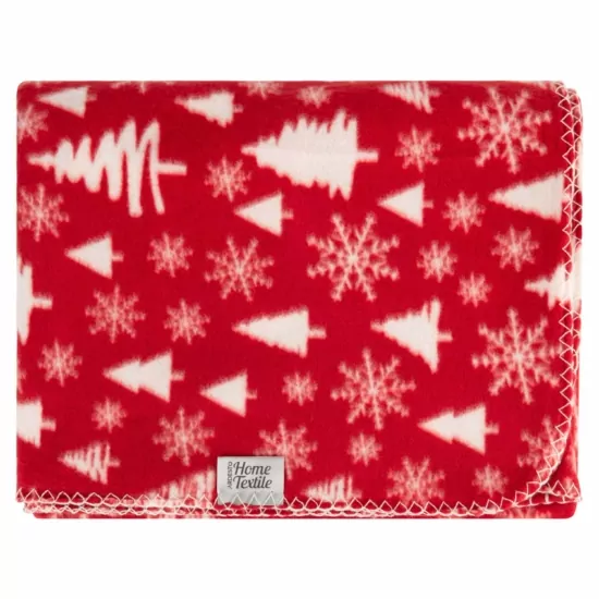 ARDESTO Плед Fleece 130×160см, 100% полиэстер, заснеженные елки