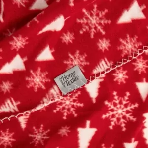 ARDESTO Плед Fleece 130×160см, 100% полиэстер, заснеженные елки