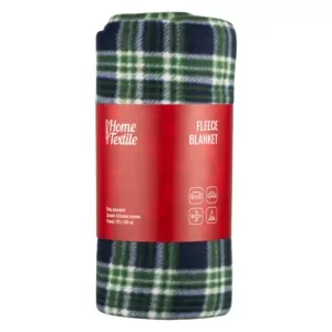 ARDESTO Плед Fleece 130×160см, 100% полиэстер, клетка, зеленый