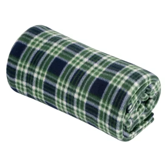 ARDESTO Плед Fleece 130×160см, 100% полиэстер, клетка, зеленый