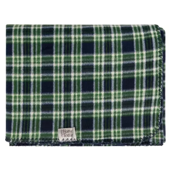 ARDESTO Плед Fleece 130×160см, 100% полиэстер, клетка, зеленый