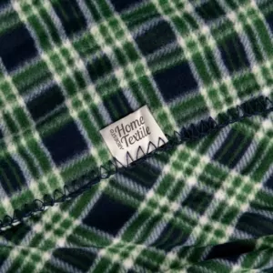 ARDESTO Плед Fleece 130×160см, 100% полиэстер, клетка, зеленый