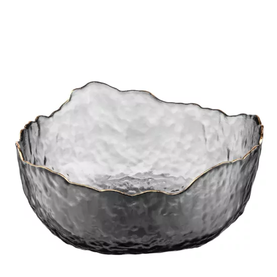 ARDESTO Bowl Bell, 16.5cm, glass, gray