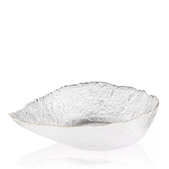 ARDESTO Bowl Leaf, 21.5cm, glass, transparent