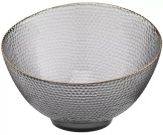 ARDESTO Bowl Commelina, 22cm, glass, gray