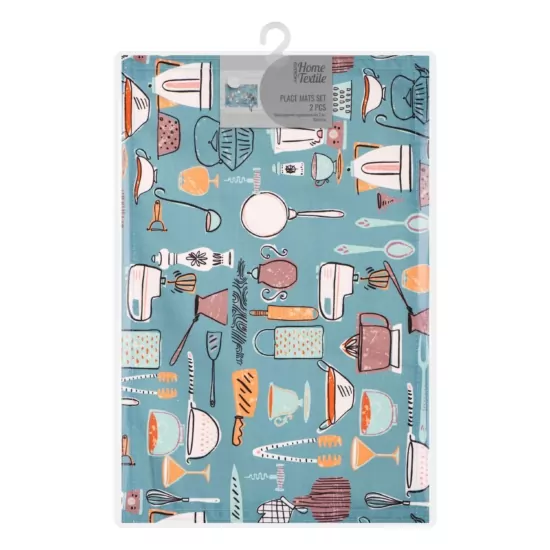 ARDESTO Serving napkin set Cookery, 30х45cm, 2pcs, 90% polyester, 10% cotton