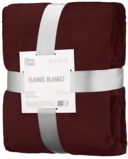 ARDESTO Flannel blanket 160х200cm, 100% polyester, burgundy