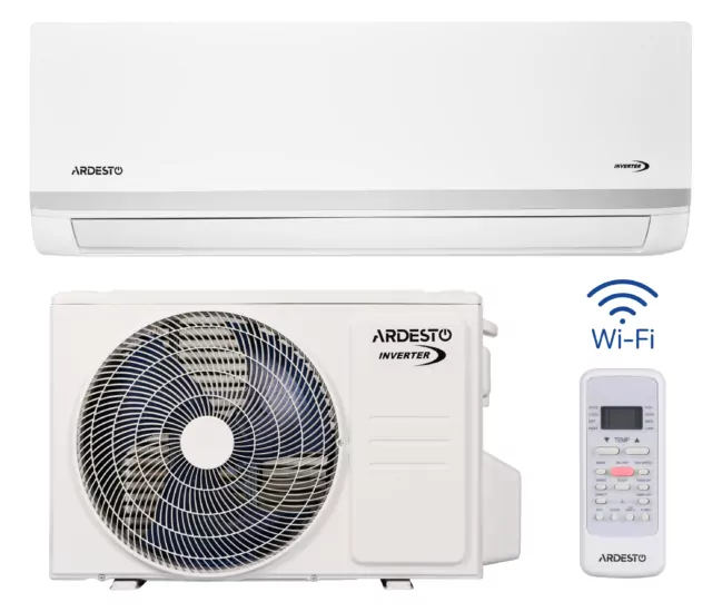 ARDESTO Air Conditioner ACM-24ERP-R32-WF-AG-S, 70 m2, ERP Inverter, A++/A+, down to -20°C, Wi-Fi, R32, white