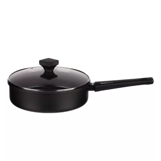 ARDESTO Open Deep Frypan with lid Gemini Gourmet Andria, 24cm, aluminium, black