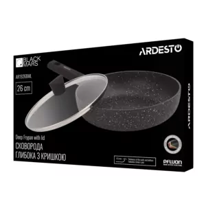 ARDESTO Deep Frypan with lid Black Mars Alcor, 26cm, aluminium, black