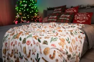 ARDESTO Плед Flannel 160х200см, 100% полиэстер, имбирные пряники