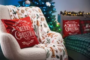 ARDESTO Плед Flannel 160х200см, 100% полиэстер, имбирные пряники