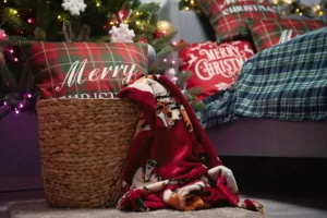 ARDESTO Плед Flannel 160х200см, 100% полиэстер, рождественские корги