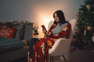 ARDESTO Плед Flannel 160х200см, 100% полиэстер, рождественские корги