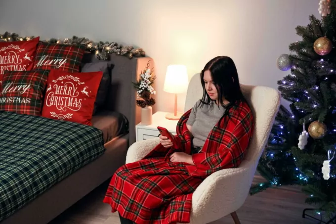 ARDESTO Fleece blanket 130x160cm, 100% polyester, classic tartan