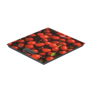 ARDESTO scales for kitchen CHERRY, 5кг, AAAx2 included, glass, colorful