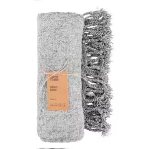 ARDESTO Плед Chenille 140х190см, 100% полиэстер, серый светлый
