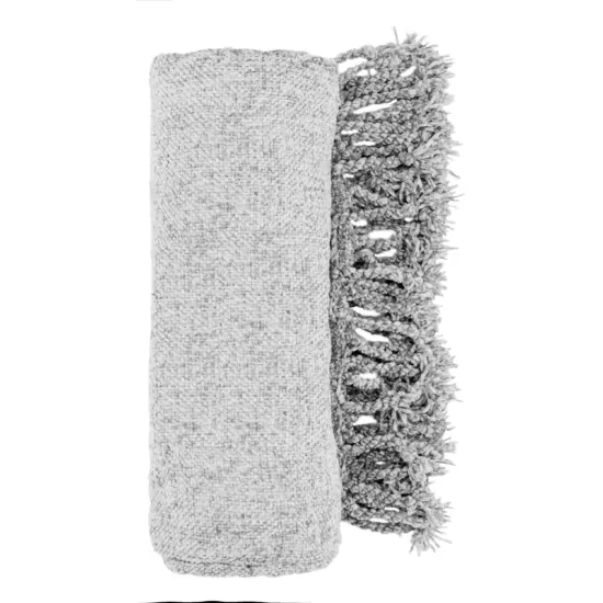 ARDESTO Плед Chenille 140х190см, 100% полиэстер, серый светлый
