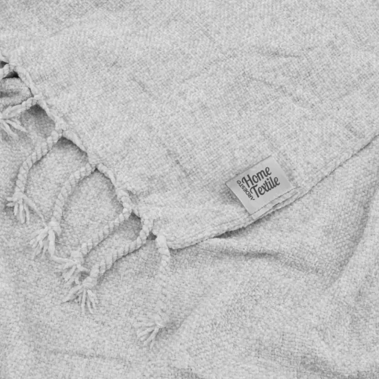 ARDESTO Плед Chenille 140х190см, 100% полиэстер, серый светлый