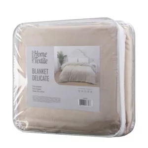 ARDESTO Delicate blanket 200х220cm, 100% polyester, beige