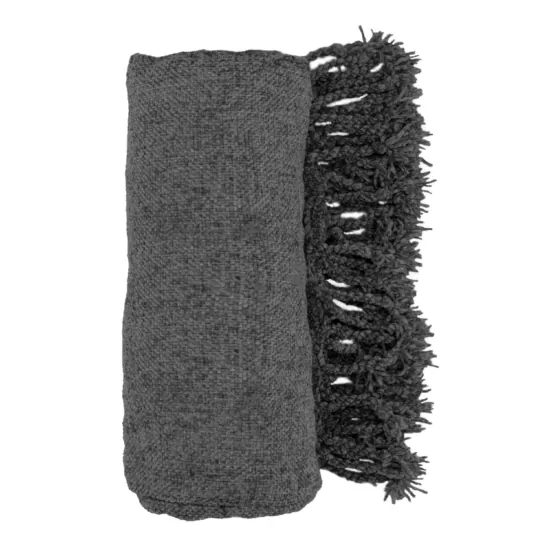 ARDESTO Плед Chenille 140х190см, 100% полиэстер, серый темный