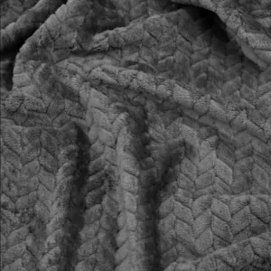 ARDESTO Плед Jacquard Braid 160х200см, 100% поліестер, сірий