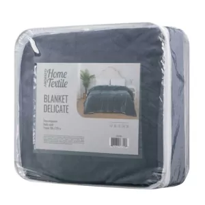 ARDESTO Delicate blanket 200х220cm, 100% polyester, grey