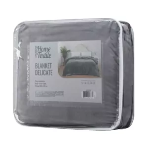 ARDESTO Delicate blanket 200х220cm, 100% polyester, light grey