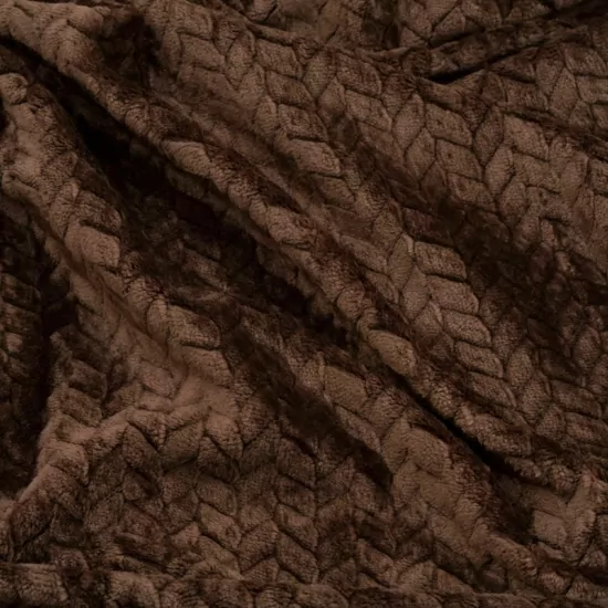 ARDESTO Плед Jacquard Braid 200х220см, 100% полиэстер, коричневый