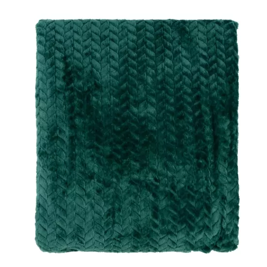 ARDESTO Плед Jacquard Braid 160х200см, 100% полиэстер, изумрудный