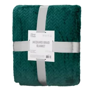ARDESTO Плед Jacquard Braid 200х220см, 100% полиэстер, изумрудный