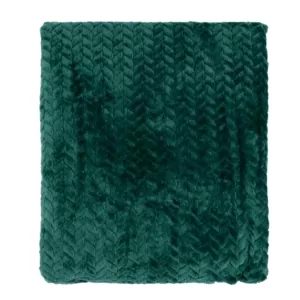 ARDESTO Плед Jacquard Braid 200х220см, 100% полиэстер, изумрудный
