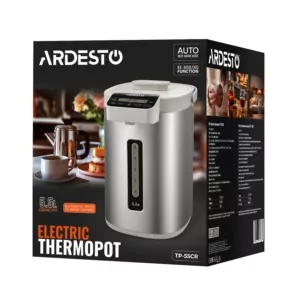 ARDESTO Thermopot 5.5l, stainless steel+plastic, gray-white