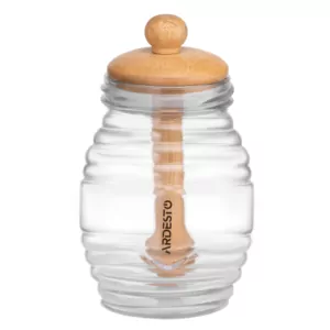 ARDESTO Honey bottle Midori, 8.3х14.2cm, bamboo, glass