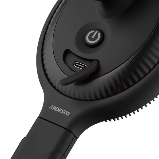ARDESTO Електрична щітка-масажер для обличчя та тіла, акумулятор, USB Type-C , 4 режими, чорний