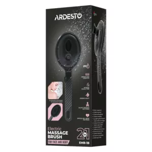 ARDESTO Електрична щітка-масажер для обличчя та тіла, акумулятор, USB Type-C , 4 режими, чорний