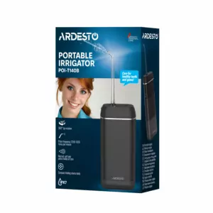 ARDESTO irrigator portable, cup 140 ml, Li-ion included, black