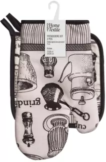 ARDESTO Potholder set for kitchen Kitchen 17х28cm, 20х20cm, 90% polyester, 10% cotton