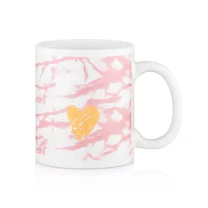ARDESTO Mug Hello, 330ml, ceramic, white-pink
