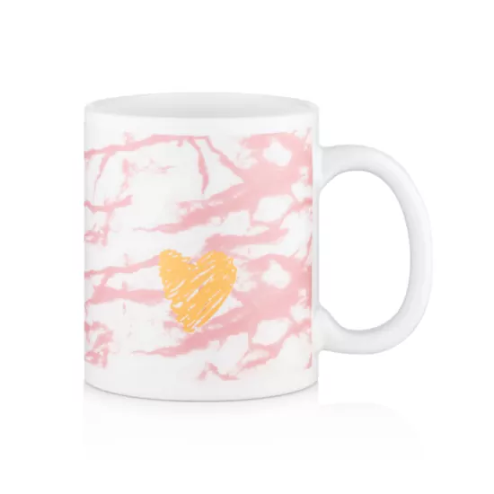 ARDESTO Mug Hello, 330ml, ceramic, white-pink