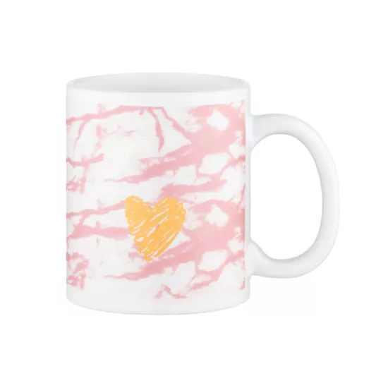 ARDESTO Mug Hello, 330ml, ceramic, white-pink