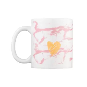 ARDESTO Mug Hello, 330ml, ceramic, white-pink