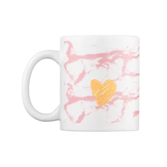 ARDESTO Mug Hello, 330ml, ceramic, white-pink