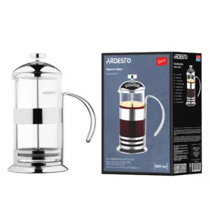 ARDESTO French press Gemini Asti, 800 ml, stainless steel, glass
