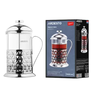 ARDESTO French press Gemini Fasano, 1000 ml, stainless steel, glass