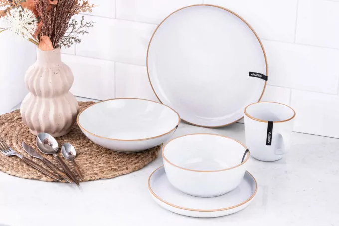 ARDESTO Bowl Apulia, 720ml, 16.2cm, ceramic, white