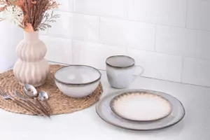 ARDESTO Dessert plate Umbria, 19cm, ceramic, light gray