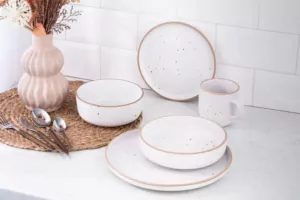 ARDESTO Тарілка десертна Midori, 21см, кераміка, білий