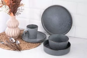 ARDESTO Тарілка десертна Fasano, 19.6см, кераміка, сірий